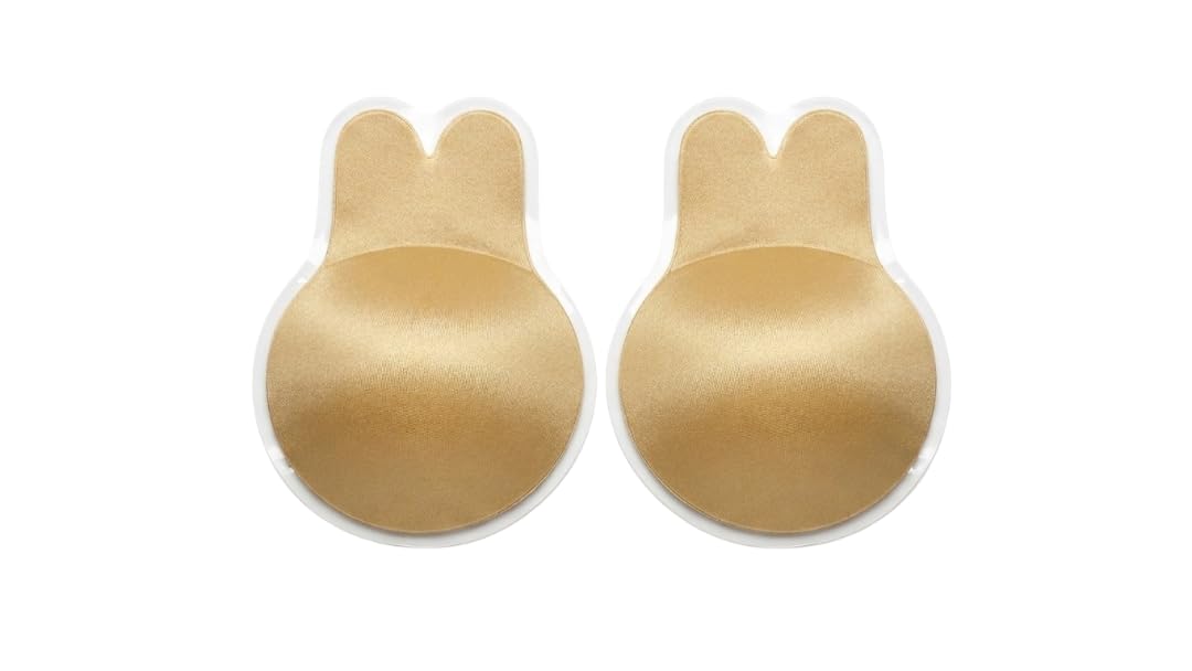 Ultra-Lightweight Reusable Boob Cover for Women, Washable Self-Adhesive,s, Comfortable Seamless Design, Golden Color (Pack of 1)-image-49