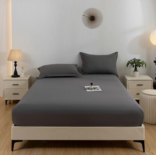 Drap housse imperméable 180x200 gris foncé pour matelas épais - 3