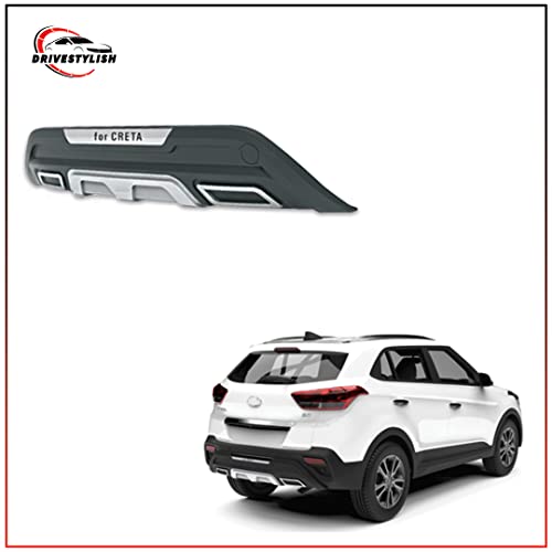 Image of Acrylonitrile Butadiene Styrene (ABS) Front & Rear Bumper Protector Guard for Hyundai Creta 2018-19