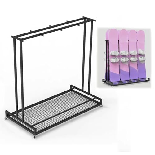 Organiseur mobile sur pied ski et snowboard pour rangement intérieur