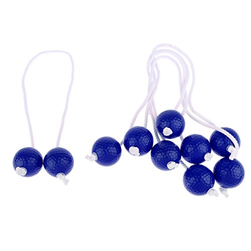YIJU Bolas de Golfe de 5 Pares - Treino de Treino - Bolas de Golfe de Corda para Crianças - Azul