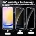 [2+2 Pack] Privacy Screen Protector for Samsung Galaxy A25 5G, Anti-Spy Shatterproof Tempered Glass with Camera Lens Tempered Glass 9H Hardness Bubble Free Anti-Glare Case Friendly