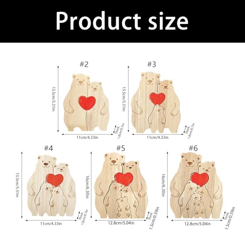 Decoración de madera de oso con acabado artesanal premium 3