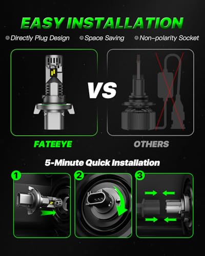 Image of ๐ฏ13 Fog Light Bulbs - 60000LM 6500K LED Light Bulb with Turbo Cooling Fan, 1:1 Size, Super Brightness, Non-Polarity, Plug and Play, Pack of 2