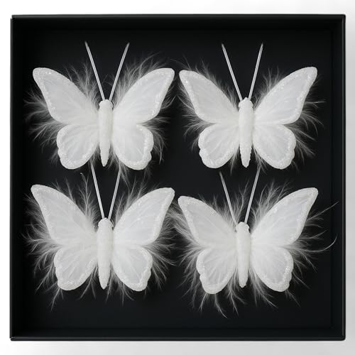 MIJOMA Deko-Schmetterlinge mit Clip, farbenfrohe Schmetterlinge für...