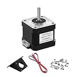 Alto par de torsión: OUYZGIA Nema 17 motor paso a paso la adopción de material de acero del motor de alta calidad, se proporciona con un alto par (42Ncm(60oz.in) ), baja reactancia de auto-inducción, sensible y puede evitar el error del sistema.estatores de baja pérdida tienen un mejor rendimiento de alta velocidad.