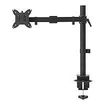 Amazon Basics Supporto a braccio regolabile per monitor singolo, adatto per monitor fino a 32″ (81.3 cm), Nero