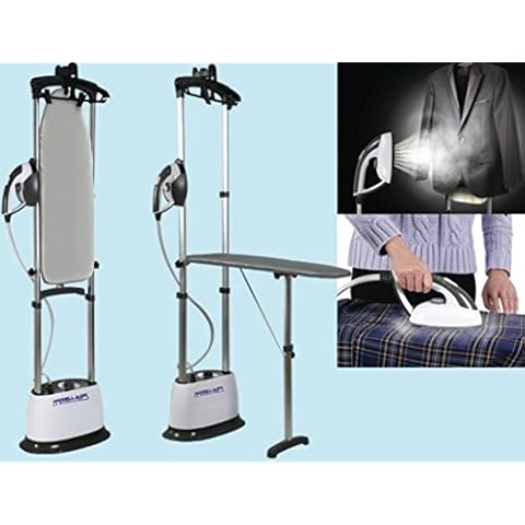 STIRELLA Dampfreiniger Mirella für Verwendung Horizontal und vertikal mit Bügeltisch Klappbar Cover