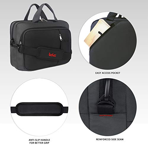 Image of TLC MU 4-14 L Office Laptop Sling Messenger Portfolio Bag with Adjustable Strap -TLCMU4O (Grey)
