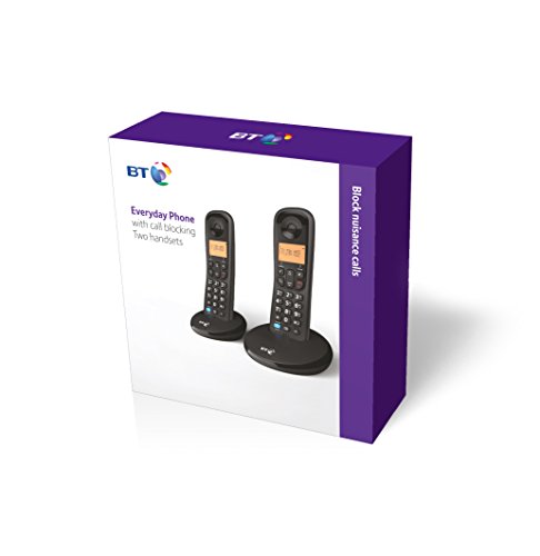 BT Everyday Cordless Landline House Phone, Home Phone, Basic Call Blocker, Do Not Disturb button, Twin Handset Pack - Image 5