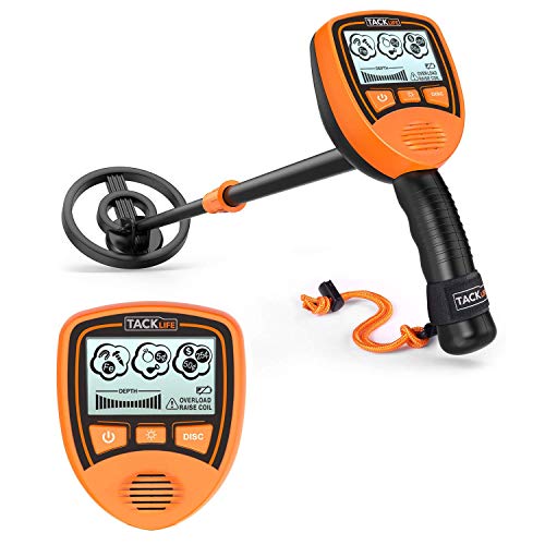 TACKLIFE Metal Detector, Metal Finder Mainly for Kids with Large Back-lit LCD Display, Lightweight & Waterproof Coil for Treasure Hunting, Gift for Junior - MMD03