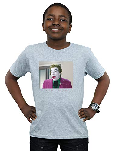DC Comics Boys Batman TV Series 1966 Joker Photograph T-Shirt Sport Grey 5-6 Years