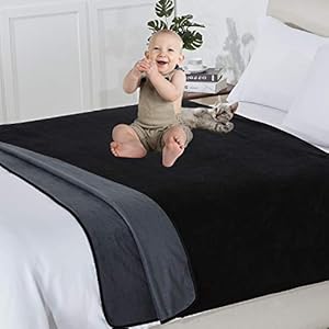 Waterproof-100-Leak-Proof-Blanket-for-Baby-Adults-Pets-Dogs-CatsPee-Proof3-Layer-Protector-for-BedSofa-and-CouchKingQueen90-Charcoal-BlackReversible-Lightweight - Cucciolini Doodles   Waterproof-100-Leak-Proof-Blanket-for-Baby-Adults-Pets-Dogs-CatsPee-Proof3-Layer-Protector-for-BedSofa-and-CouchKingQueen90-Charcoal-BlackReversible-Lightweight