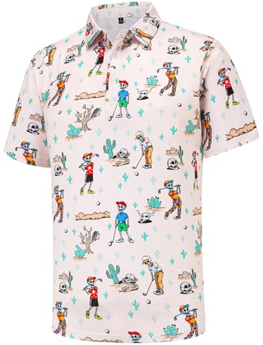 Camisetas Polo para Hombre de Golf, Secado Rápido y Transpirable, Estilo Casual con Estampado Divertido miniatura 1