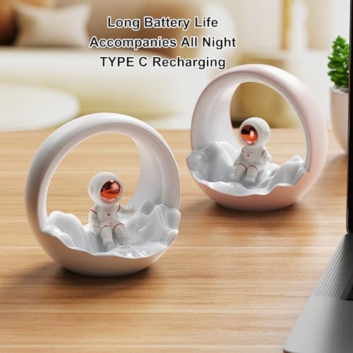 Lámpara de noche lunar recargable USB con control táctil miniatura 2