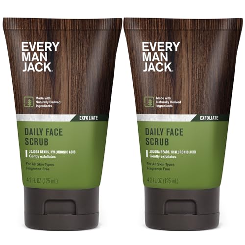 Every Man Jack Gentle Exfoliating Face Scrub For Men- Exfoliate Away Dead Skin, Moisturize, and...