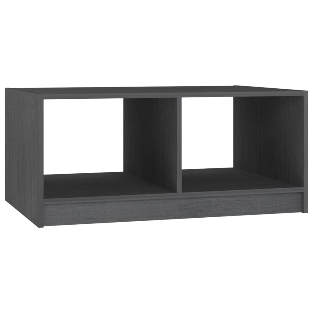 Table basse en pin massif gris, l'élégance du bois véritable pour le salon