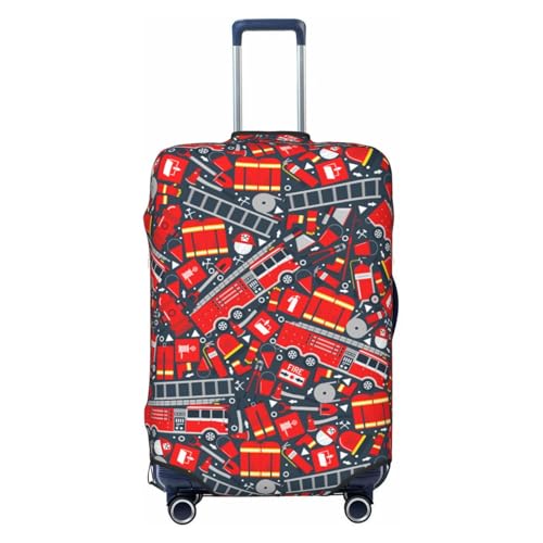 Fire Sign Print Luggage Cover Washable Elasticated Suitcase Covers TSA Approved Stylish Dust and Scratch Resistant Case Protector for Kids and Adults