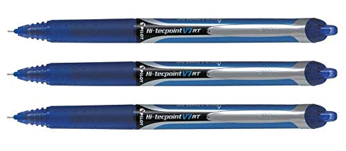 Pilot Hi Techpoint V7 RT Liquid Ink Rollerball Pen - Medium Tip - (Blue 3)
