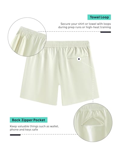 Image of maamgic Mens 5 inch Gym Running Shorts for Men 2 in 1 Quick Dry Workout Athletic Shorts