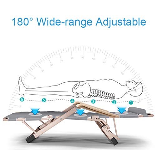 Chaise zéro gravity pliante bleu FANDIAO pour jardin et camping - 5