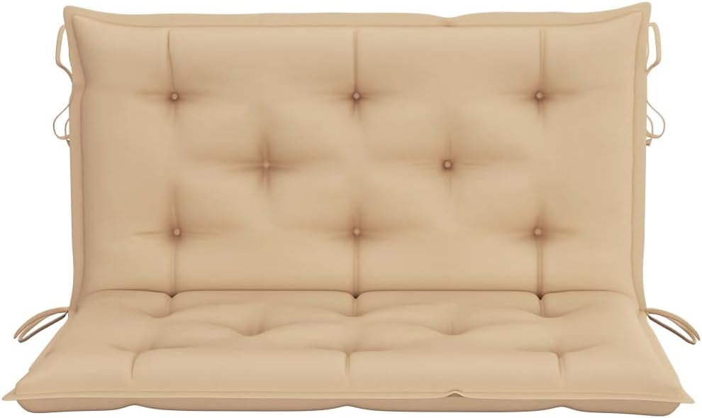 vidaXL Bench Cushion, Swing Replacement Seat Cushion, Water Repellent Outdoor Bench Cushion, Seat Pad for Patio Porch Garden, Beige Oxford Fabric