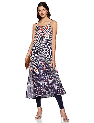 Image of global desi Womens Square Neck Printed Kurta