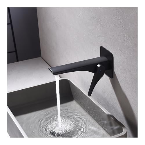 Robinet de lavabo de salle de bain à montage mural en finition premium