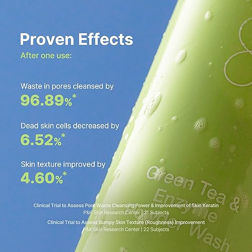 BY WISHTREND Green Tea & Enzyme Powder Face Wash, All-in-one, Hydrating daily facial cleanser and Gentle exfoliator for pores and blackheads (3.88 Ounce (Pack of 1)) - Image 7