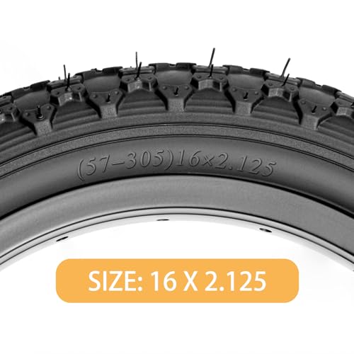 Hycline 16" Kid Bike Tire: 16x2.125 Inch (57-305 mm) Folding Replacement Puncture-Resistant Bicycle Tires-Compatible with BMX, MTB Mountain Bike and Kids Children Racing - image 5