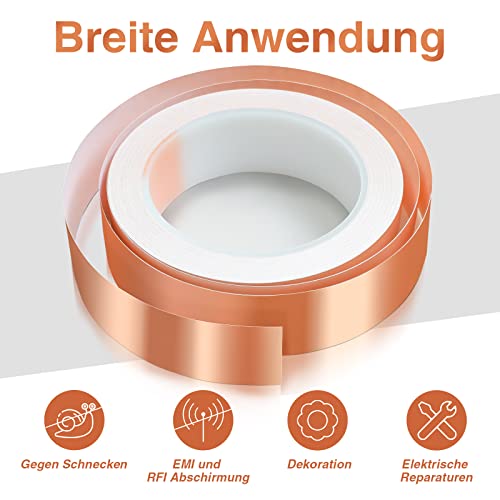 Kupferband Kazate gegen Schnecken, 30mm x 20m für Garten