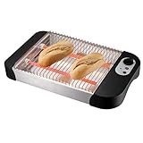 CREATE / TOAST FLAT CLASSIC / Tostadora Horizontal Negra / Luz indicadora de temperatura, bandeja recogemigas