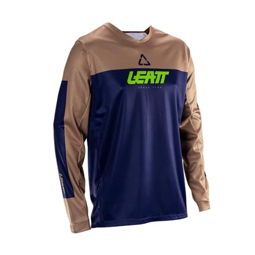 Blusa Leatt Moto 3.5 Marron de alta resistencia y acabados cortados a láser