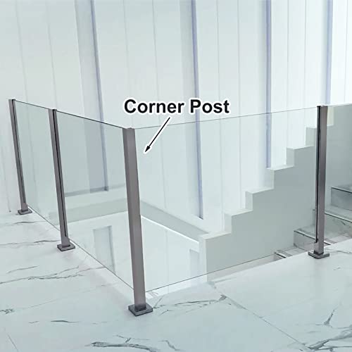 Postes de barandilla de vidrio resistentes con abrazadera de 85 cm para proteger balcones y patios 6