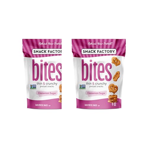 Image of Snack Factory Cinnamon Sugar Pretzels, 9 Oz Bag (Pack of 2)