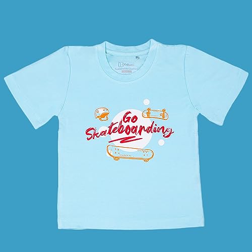 Image of Kidbea Baby Boys 100% Bamboo Soft Cotton Half Sleeve T-Shirt Multicolor