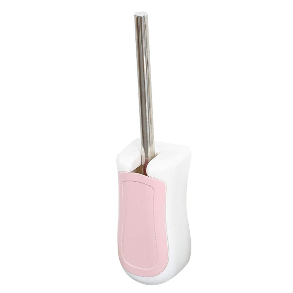 Long Handle no Dead Corner Toilet Brush Bathroom Cleaning Brush Set Household Toilet Brush Toilet Brush and Holder (Color : Gray) (Gray)