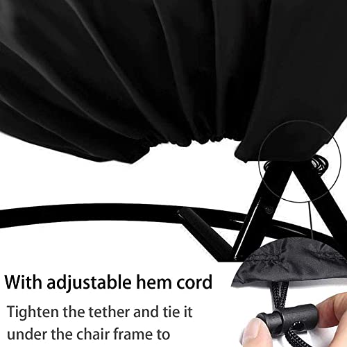 Housse de chaise suspendue extérieur imperméable bâche œuf noir S