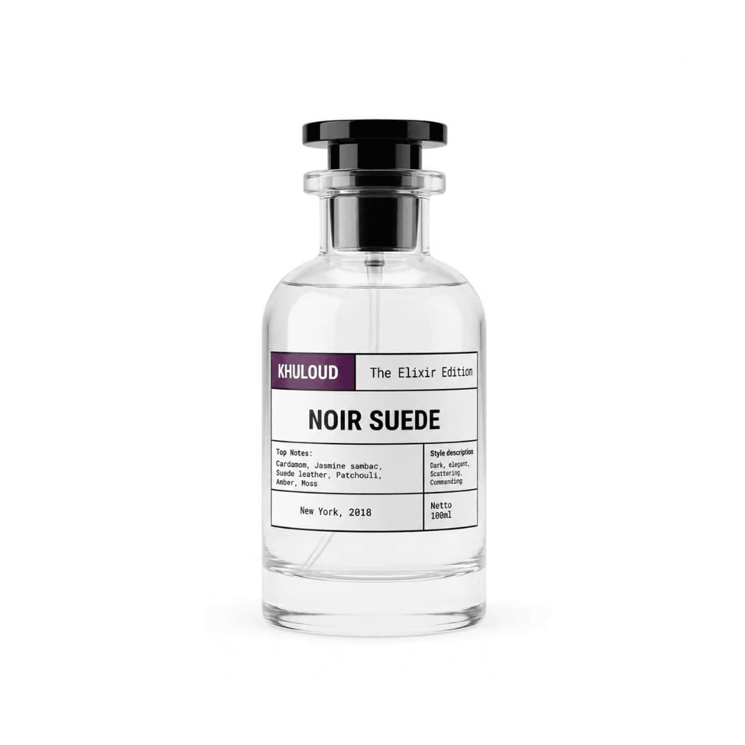 Noir Suede Eau De Parfum 100ml | Arabic Oud Perfume for Men & Women | Long Lasting Unisex Fragrance | 40% Perfume Oil | Suede Leather & Amber-image-15