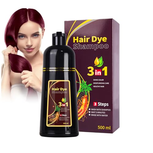 Rostblant 500ml Natürliches Dunkles Weinrot Haarfärbeshampoo, 3-IN-1 Haarfärbeshampoo,Haarfärbeshampoo für Natürliches, Langanhaltendes Haarfarbe-Ergebnis Rostblant 500ml Natürliches Dunkles Weinrot Haarfärbeshampoo, 3-IN-1 Haarfärbeshampoo,Haarfärbeshampoo für Natürliches, Langanhaltendes Haarfarbe-Ergebnis