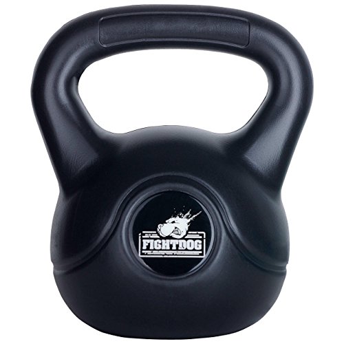 ScSPORTS Haltère Kettlebell Boule 4 kg/8 kg/12 kg/16 kg, avec garnissage en Ciment Fight Dog Logo, Noir, Kettlebell mit Zementfüllung Fight Dog Logo 4 kg, 4 kg Cover