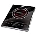 Produktbild MPM MKE-06 Induktionskochplatte, Tisch Induktionskochfeld, Tragbares, Glasplatte, Touch Control, Einstellbare Temperatur von 60 bis 240°C, Timer, Programmierbar, 1800W, 1800, Schwarz