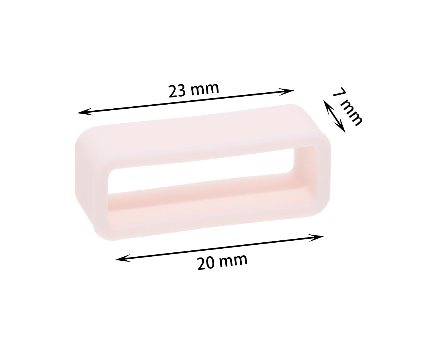 PPhtony Rubber Watch Band Loop Holder Silicone Watch Strap Keeper Fastener Rings Replacement Watch Strap Accessories, 18PCS (20mm, Light Pink)