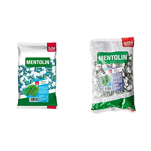 Mentolín Menta Suave Caramelo Balsámico sin Azúcar en formato familiar de 1000 gr