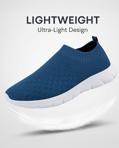 Image of Kraasa Tread Walking Shoes for Men | Knitted Slip-On Sneakers