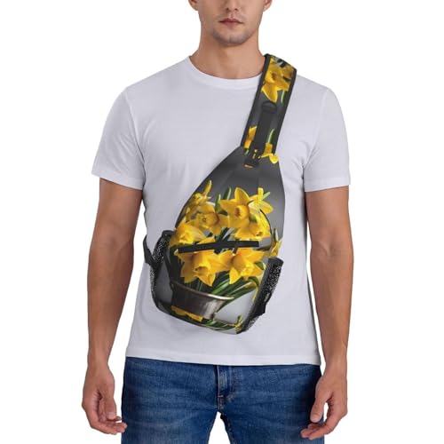 Bolso cruzado con estampado de ramillete de narcisos miniatura 7