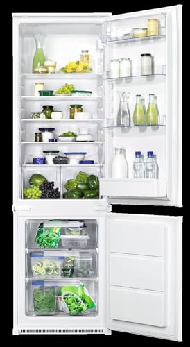 ZanUSsi Bottom Mount Refrigerator, Fridge Freezer Stainless Steel, Fully Integrated Slide Door - Zbb28450Sa 1 Year Warranty