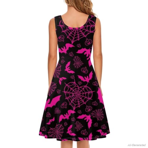 Image of Renewold Women's Sleeveless Tank Dress with Pockets, Casual Scoop Neck A-Line Sundress for Summer, Travel and Vacation