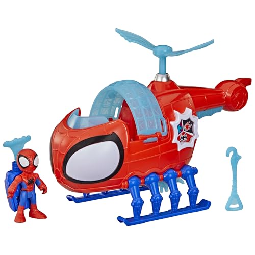 Marvel Spidey et Ses Amis Extraordinaires Hélico de l'équipe Spidey, Figurine de 7,5 cm et...