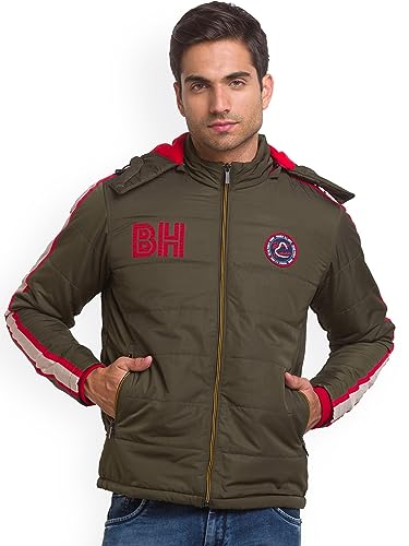 Image of Being Human Olive Regular Fit Men's Jacket Clothing